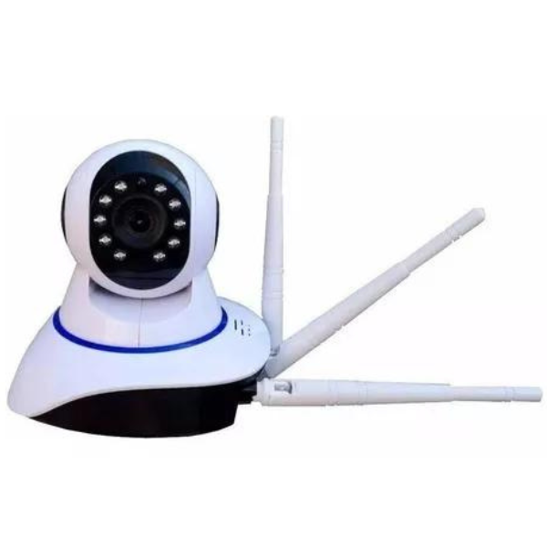 Câmera Ip sem Fio 360° 3 Antenas Hd Wifi Visão Noturna Alarme - 2