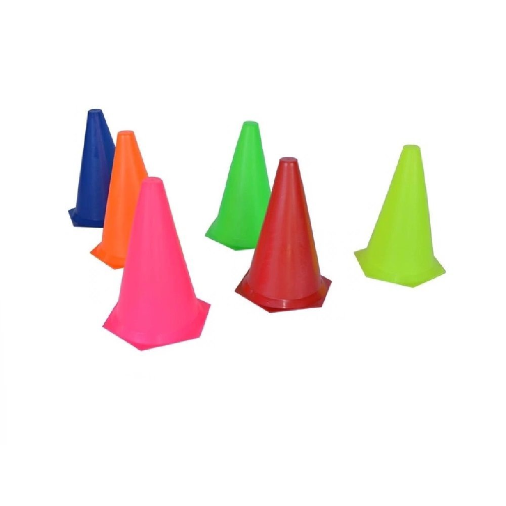 Kit 10 Cones Pequenos Lisos para Treino Funcional Agilidade e Coordenação
