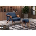 Ver imagem 1 de Conjunto 2 Poltrona Mona Luxo Madeira Maciça Veludo:veludo Azul