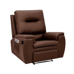 Poltrona Para Leitura Reclinável Automática Corino Marrom Duda Shop JM - 2