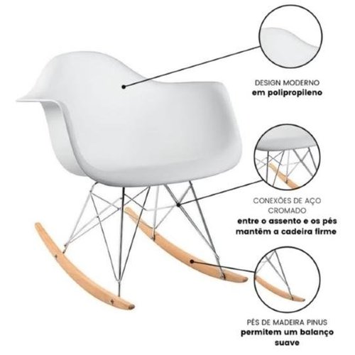 Jogo de 2 cadeiras balanço - varanda, edicula, área, sala, churrasqueira,  fibra sintética, área em Promoção na Americanas
