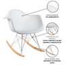 Cadeira de Balanço Eames com Braço Branca - 3