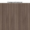 Ver imagem 2 de Mesa de Escritório Pé Painel Pe25 em Mdp 90 X 60 Cm Cor Walnut e Base Branca