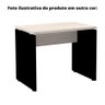 Mesa de Escritório Pé Painel Pe25 em Mdp 90 X 60 Cm Cor Walnut e Base Branca - 4