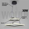 Lustre Led Quadrado 2 Arcos Squared Ligth - 4