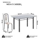 Ver imagem 3 de Conjunto Sala de Jantar com 4 Cadeiras Lara Prata/Arabesco