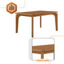 Ver imagem 3 de Mesa de Jantar Liz 120cm Tampo Mdf Canto Copo Moderna Mobília