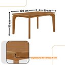 Ver imagem 3 de Mesa de Jantar Liz 120cm Tampo Mdf Canto Copo Moderna Mobília