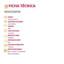 Ver imagem 5 de Mesa de Jantar Liz 120cm Tampo Mdf Canto Copo Moderna Mobília