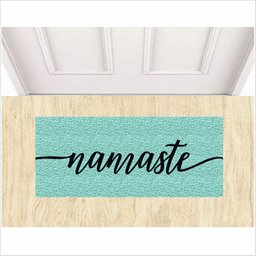 TAPETE PARA PORTA NAMASTE, COR VERDE PSCINA. - 1 TAPETE PARA PORTA NAMASTE, COR VERDE PSCINA. - 1