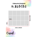 Ver imagem 5 de Cabeceira Estofada Casal 15 Blocos Não É Segredo Facto Bege 140x90