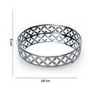 Ver imagem 5 de Bandeja Decorativa Redonda P em Metal Prata com Espelho 5x18 Cm - D’Rossi