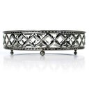 Ver imagem 3 de Bandeja Decorativa Redonda P em Metal Prata com Espelho 5x18 Cm - D’Rossi