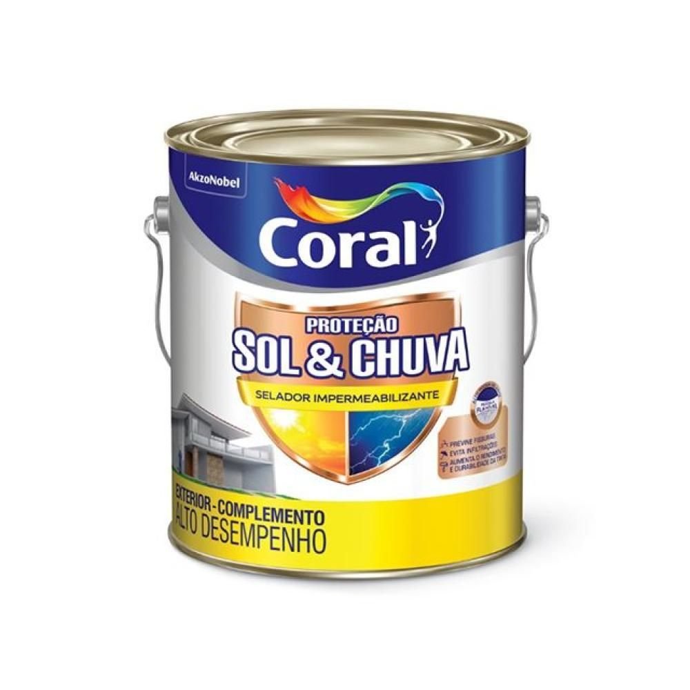 Resina Impermeabilizante Proteção Sol e Chuva Incolor 3.6l - Coral ...