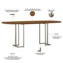 Ver imagem 3 de Mesa de Jantar 8 Lugares Retangular Orgânico 200cm Pés Industrial Alina N01 Cinamomo Champanhe - Lya