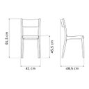 Ver mais imagens de Kit com 4 Cadeiras Tramontina Diana Preta em Polipropileno Sustentável