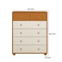 Ver imagem 2 de Guarda Roupa Casal Triton Plus 11 Portas de Bater com Espelho e Cômoda 6 Gavetas Cinamomo Off White