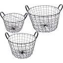 Ver imagem 1 de WIRE CESTA METAL PRETO 3PÇ REDONDO