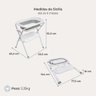 Banheira de Bebê com Suporte Sicília Duo até 35 Kg Branco e Cinza - Infanti - 7