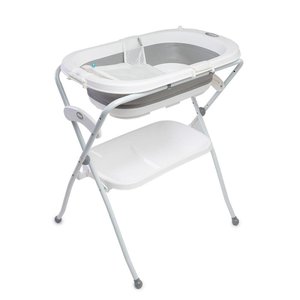 Banheira de Bebê com Suporte Sicília Duo até 35 Kg Branco e Cinza - Infanti