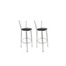 Kit 2 Banqueta Alta Prata Cozinha Gourmet Americana Balcão:preto - 1