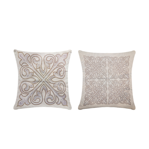 Capa para Almofada Grécia 1 Peça 45cm X 45cm 60% Algodão / 40% Poliéster Tecido Jacquard com Zíper -