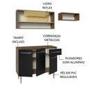 Ver imagem 5 de Armário de Cozinha Compacta 165cm Rustic/Preto Emilly Madesa 02