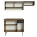 Ver imagem 7 de Armário de Cozinha Compacta 165cm Rustic/Preto Emilly Madesa 02