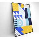 Ver imagem 3 de Quadro Geométrico Colorido 12 60x90 Cm Tecido Canvas