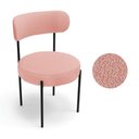 Ver imagem 5 de Cadeira Sala de Jantar Margara Kit 4 em Aço Preto Bouclê Ted D03 - D'Rossi