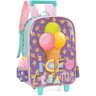 Mochila Escolar Infantil Criança Escola Material com Rodinha UP4YOU Sorvete Grande Rosa com Estojo L - 1