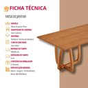 Ver imagem 5 de Mesa para Sala de Jantar Flora 180cm Tampo Canto Moeda Laminado