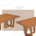 Ver imagem 4 de Mesa para Sala de Jantar Flora 180cm Tampo Canto Moeda Laminado