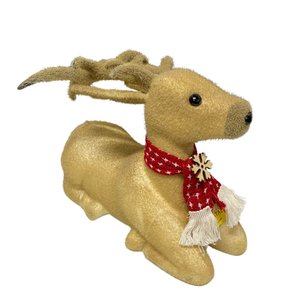 Rena de Natal Flocada Scarf Snow