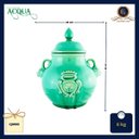 Ver imagem 3 de Potiche Decorativo com Tampa Cerâmica Chinesa Verde Jade Grande 49cm Columbus Gold