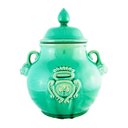 Ver imagem 4 de Potiche Decorativo com Tampa Cerâmica Chinesa Verde Jade Grande 49cm Columbus Gold