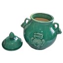Ver imagem 5 de Potiche Decorativo com Tampa Cerâmica Chinesa Verde Jade Grande 49cm Columbus Gold
