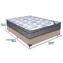 Ver imagem 3 de Cama Box Bege e Colchão Iso Superpocket Molas Ensacadas Viúvo Ortobom