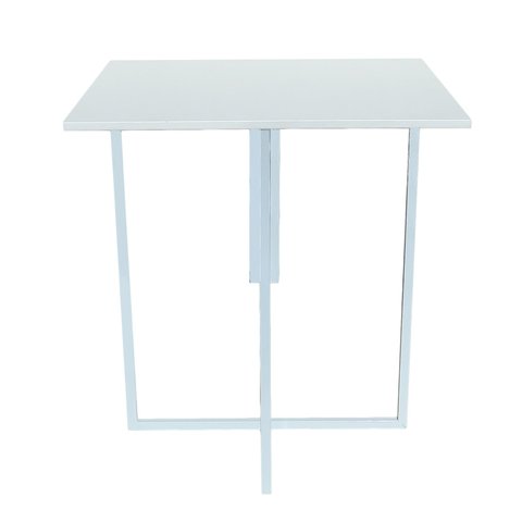 Mesa Jantar Prime Compacta Quadrada de Madeira Branca BF Decor