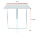 Ver imagem 2 de Mesa Jantar Prime Compacta Quadrada de Madeira Branca BF Decor