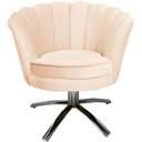 Ver imagem 5 de Kit Duas Poltronas Giratórias Pétala em Sued Premium Bege Sua Casa Decorações