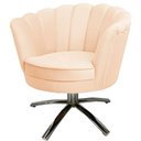 Ver imagem 6 de Kit Duas Poltronas Giratórias Pétala em Sued Premium Bege Sua Casa Decorações