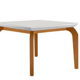 Mesa para Sala de Jantar Liz 180cm Em MDF e vidro canto reto - 2