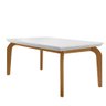Mesa para Sala de Jantar Liz 180cm em Mdf e Vidro Canto Reto - 1