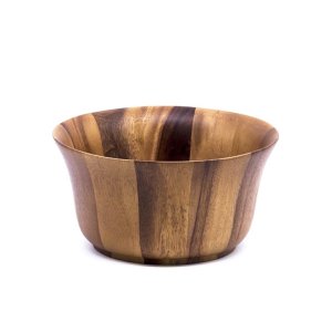 Saladeira Bowl Pequena Redonda Madeira Acácia Tigela 10x20cm