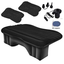 Colchão Cama Inflável para Carro com Bomba Elétrica e Almofada de Pescoço Vg Plus Preto - 2