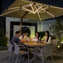 Ver imagem 3 de Ombrelone Energia Solar Led Guarda Sol Tenda Iluminaçao Piscina Praia Deck Varanda Terraço Pousada S