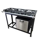 Ver imagem 1 de Fogão Alta Pressão 3 Bocas Alcazon com Forno 60 Litros Tampa Inox Acz-008+aczf-002