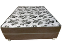 Ver imagem 2 de Cama Box Casal Suede Marrom + Colchão Casal Suede Marrom Orto Molas Ensacada 138x188x55