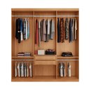 Ver imagem 5 de Guarda-Roupa Casal 100% MDF com 3 Portas de Correr e 2 Gavetas 182cm Multimóveis CR35534 Madeirado/